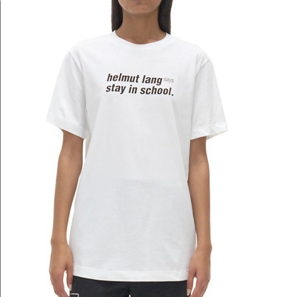 Nwt helmet lang  School Graphic T-Shirt - Picture 1 of 5